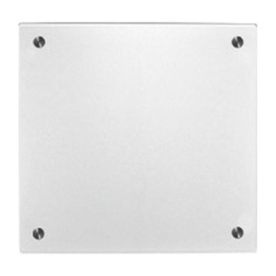 Pluggit Design-Blende Glas, PM830WE/PM840WE, 310x310x6mm, Weiß, BG820