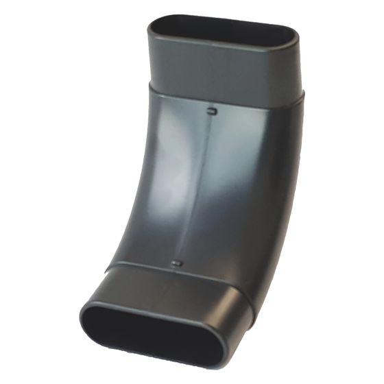 Pluggit Bogen oben, 90 Grad, PK150, 167x104x48mm, ABS, Schwarz, BO090-150