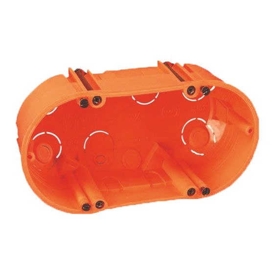 Pluggit Elektronik-Doppel-Hohlwanddose, 75mm, Kunststoff, ICV160C-EUP