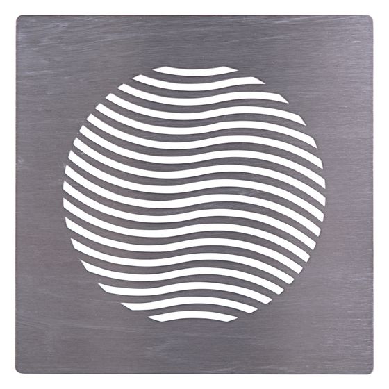 Pluggit Abluftblende Design Wave, 200x200x5,5mm, Edelstahl gebürstet, EVBP3