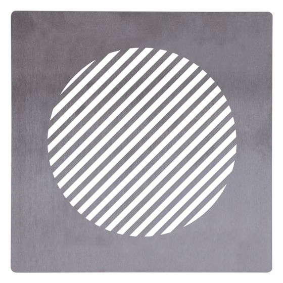 Pluggit Abluftblende Design Bar, 200x200x5,5mm, Edelstahl gebürstet, EVBP4