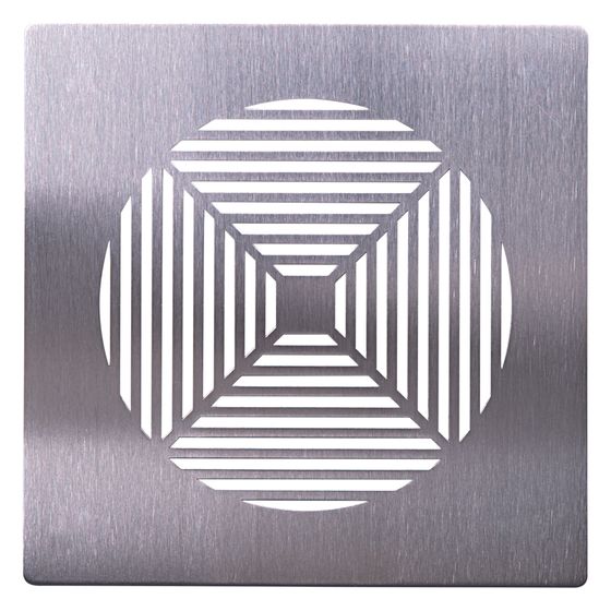Pluggit Abluftblende Design Square, 200x200x5,5mm, Edelstahl gebürstet, EVBP5