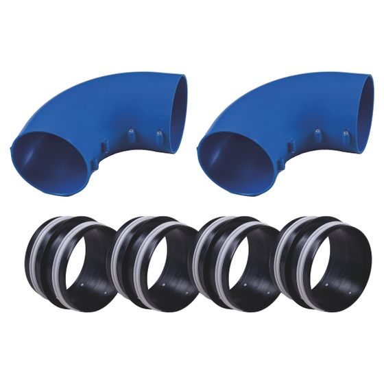 Pluggit Bogen 90 Grad Paket, 95mm, PP-ABO