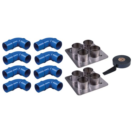 Pluggit Montageplatten-Paket PPR-MPP, 200x47x200mm, Edelstahl