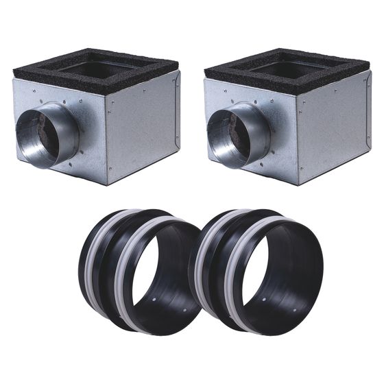 Pluggit Verteilerkasten-Paket PluggPlan, 198x153x198mm, Stahlblech, verzinkt, PPR-VKP