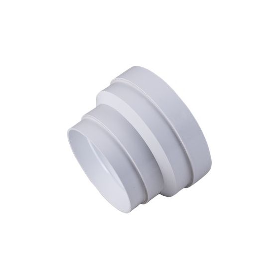 Pluggit Reduzierung, DN 125 auf DN 100, Kunststoff, Weiß, RS125