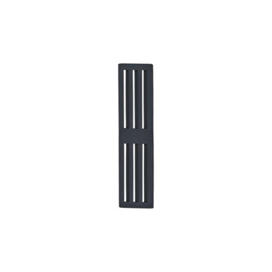 Pluggit Laibungs-Lüftungsgitter ZL100D, doppelt, Stahlblech, Anthrazit, ZL100LG-A