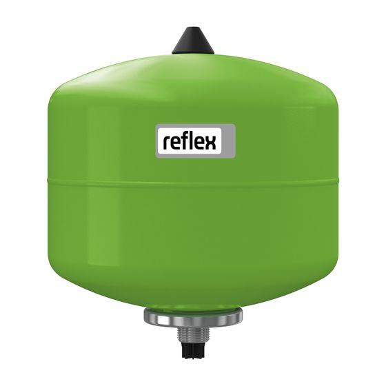Reflex Refix DD 8 durchströmtes Membran-Druckausdehnungsgefäß grün