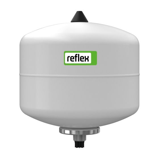 Reflex Refix DD 8 durchströmtes Membran-Druckausdehnungsgefäß weiß