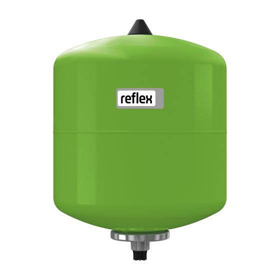 Reflex Refix DD 18 durchströmtes Membran-Druckausdehnungsgefäß grün