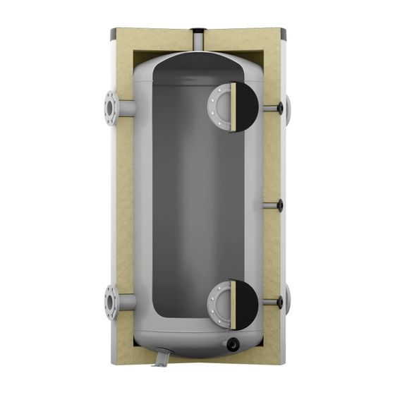 Reflex Storatherm Heat Pufferspeicher HF 1500/R2_C, Nenninhalt 1412l, mit Folienmantel, 120mm Dämmung, Grau