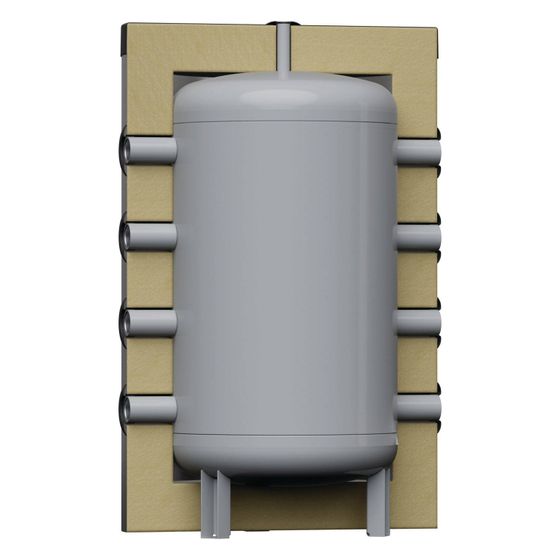 Reflex Storatherm Heat Mini Pufferspeicher H 150, Nenninhalt 148l, abnehmbare Dämmung, 4 bar, Silber