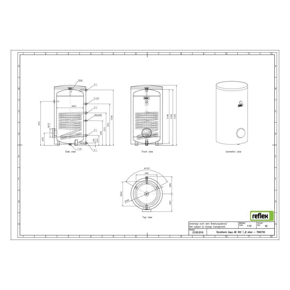 Reflex Storatherm Aqua AB 300/1 B Speicherwassererwärmer silber... REFLEX-7846700 4036705137884 (Abb. 2)