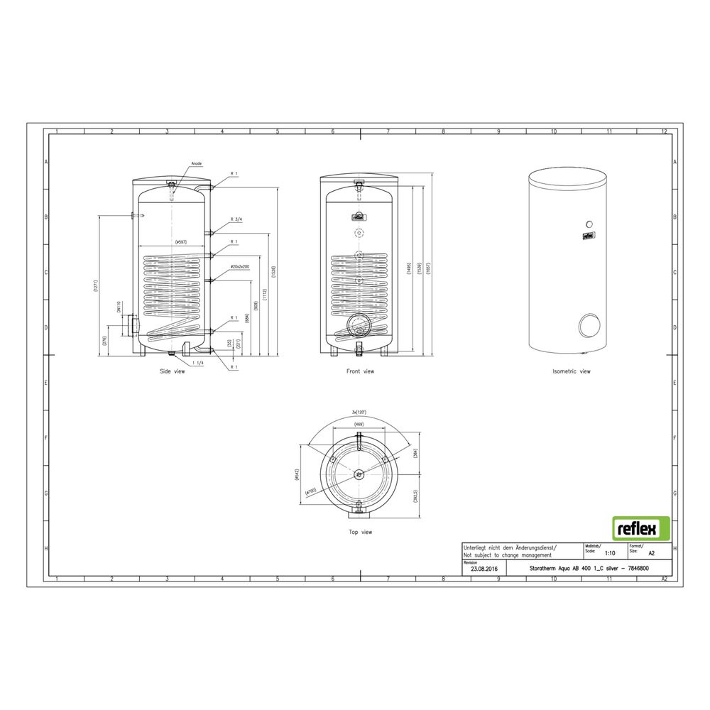 Reflex Storatherm Aqua AB 400/1 C Speicherwassererwärmer silber... REFLEX-7846800 4036705137600 (Abb. 2)