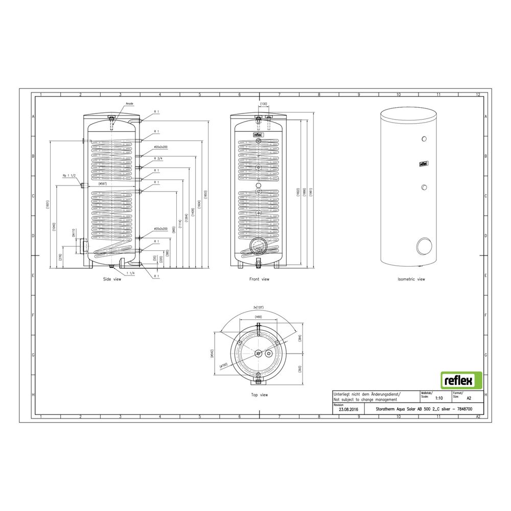 Reflex Storatherm Aqua Solar AB 500/2 C Speicherwassererwärmer silber... REFLEX-7848700 4036705137594 (Abb. 3)