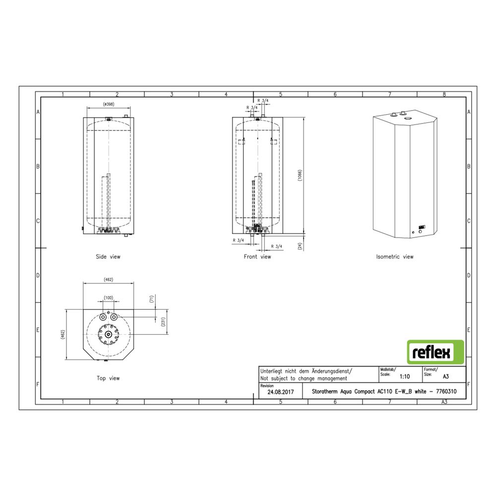 Reflex Storatherm Aqua Compact AC 110/E-W B Speicherwassererwärmer... REFLEX-7760310 4036705126413 (Abb. 3)