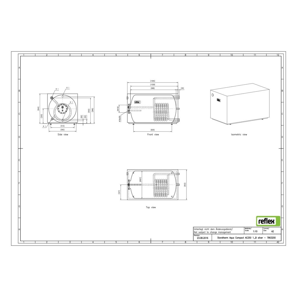 Reflex Storatherm Aqua Compact AC 250/1, Nenninhalt 241l, 21mm, Unterstellspeicher, Sil... REFLEX-7863200 4036705137266 (Abb. 3)