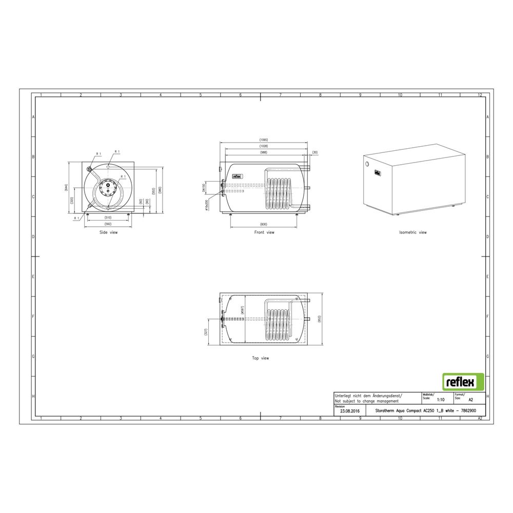 Reflex Storatherm Aqua Compact AC 250/1, Nenninhalt 241l, 21mm, Unterstellspeicher, Wei... REFLEX-7862900 4036705137242 (Abb. 3)