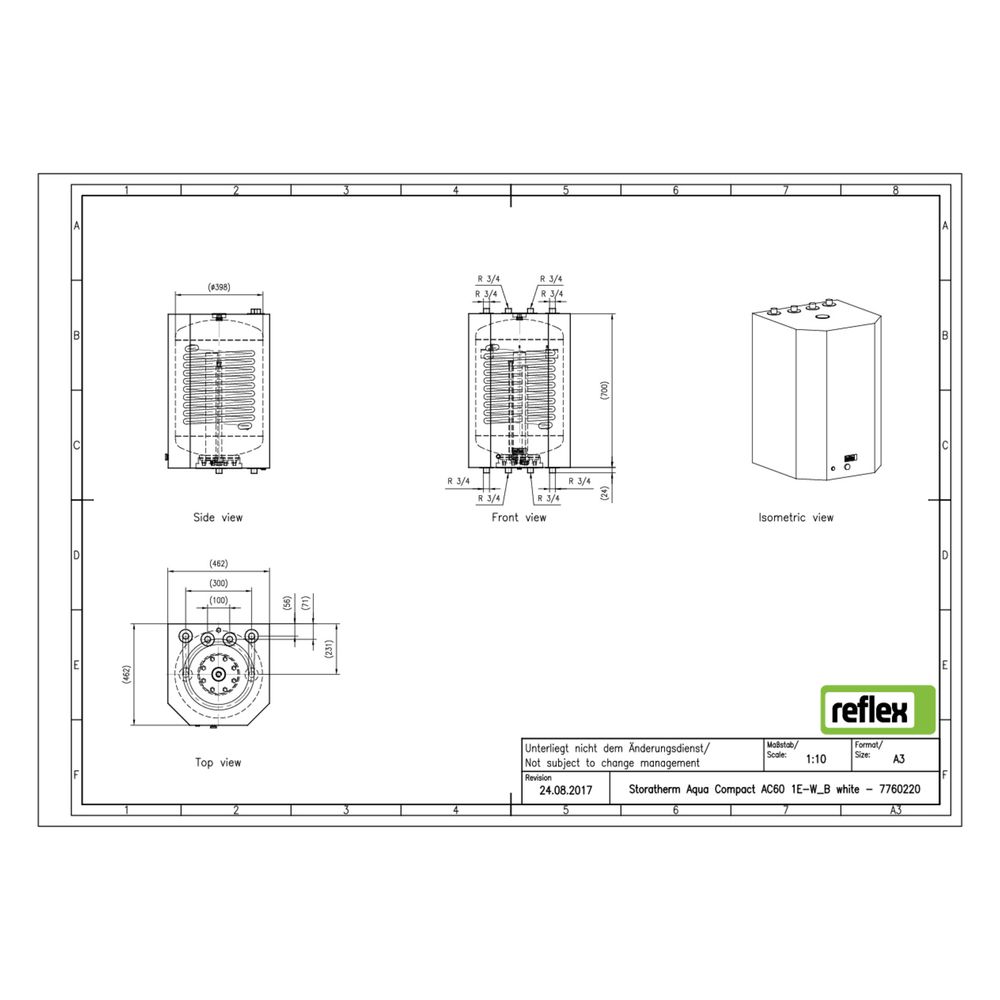 Reflex Storatherm Aqua Compact AC 60/1E-W B Speicherwassererwärmer... REFLEX-7760220 4036705126437 (Abb. 3)