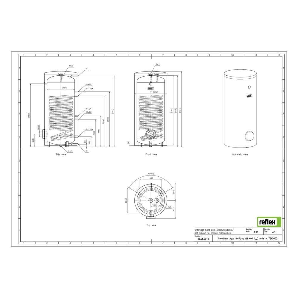 Reflex Storatherm Aqua Heat Pump AH 400/1 C Wärmepumpenspeicher... REFLEX-7845600 4036705137297 (Abb. 3)