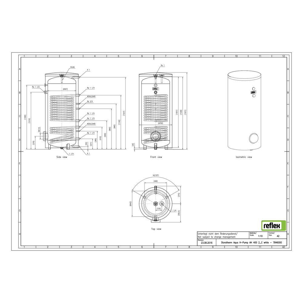 Reflex Storatherm Aqua Heat Pump AH 400/2 C Wärmepumpenspeicher... REFLEX-7846000 4036705137334 (Abb. 3)