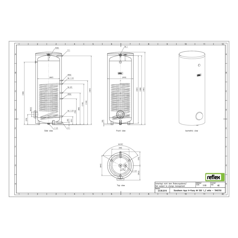 Reflex Storatherm Aqua Heat Pump AH 500/1 C Wärmepumpenspeicher... REFLEX-7845700 4036705137303 (Abb. 3)