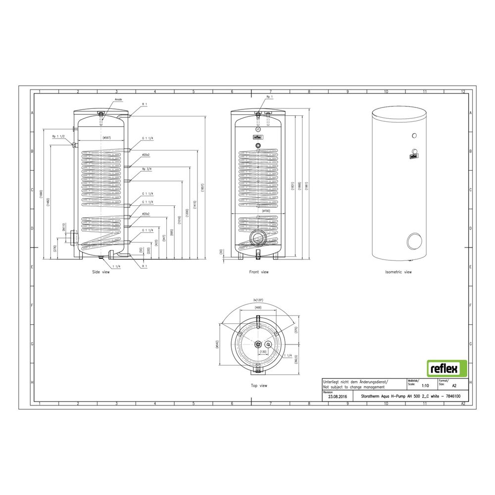Reflex Storatherm Aqua Heat Pump AH 500/2 C Wärmepumpenspeicher... REFLEX-7846100 4036705137341 (Abb. 3)