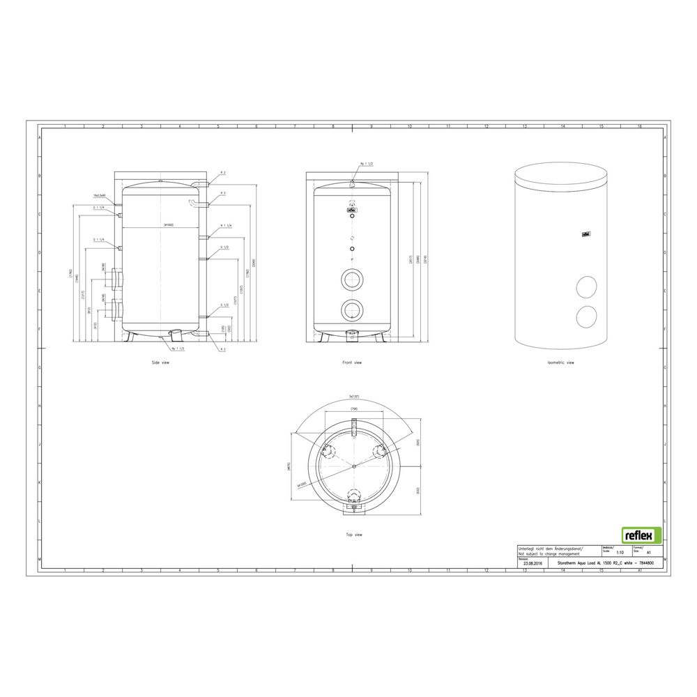 Reflex Storatherm Aqua Load AL 1500/R2 C Ladespeicher mit Wärmedämmung weiß... REFLEX-7844800 4036705138362 (Abb. 3)
