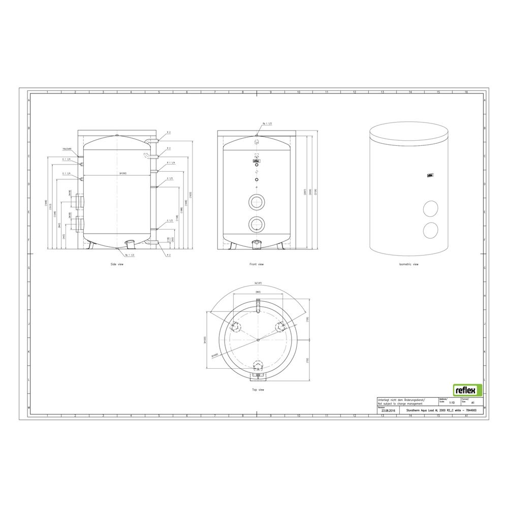 Reflex Storatherm Aqua Load AL 2000/R2 C Ladespeicher mit Wärmedämmung weiß... REFLEX-7844900 4036705138379 (Abb. 3)