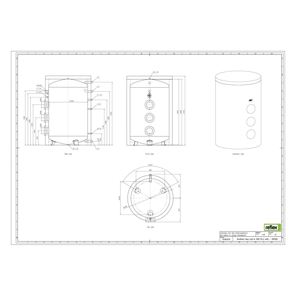 Reflex Storatherm Aqua Load Ladespeicher AL 2000/R3_C, Nennvolumen 2017l, 120mm Dämmung... REFLEX-7845200 4036705138416 (Abb. 3)