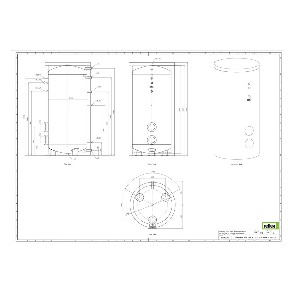 Reflex Storatherm Aqua Load AL 3000/R2 Ladespeicher mit Wärmedämmung weiß... REFLEX-7845000 4036705138393 (Abb. 3)
