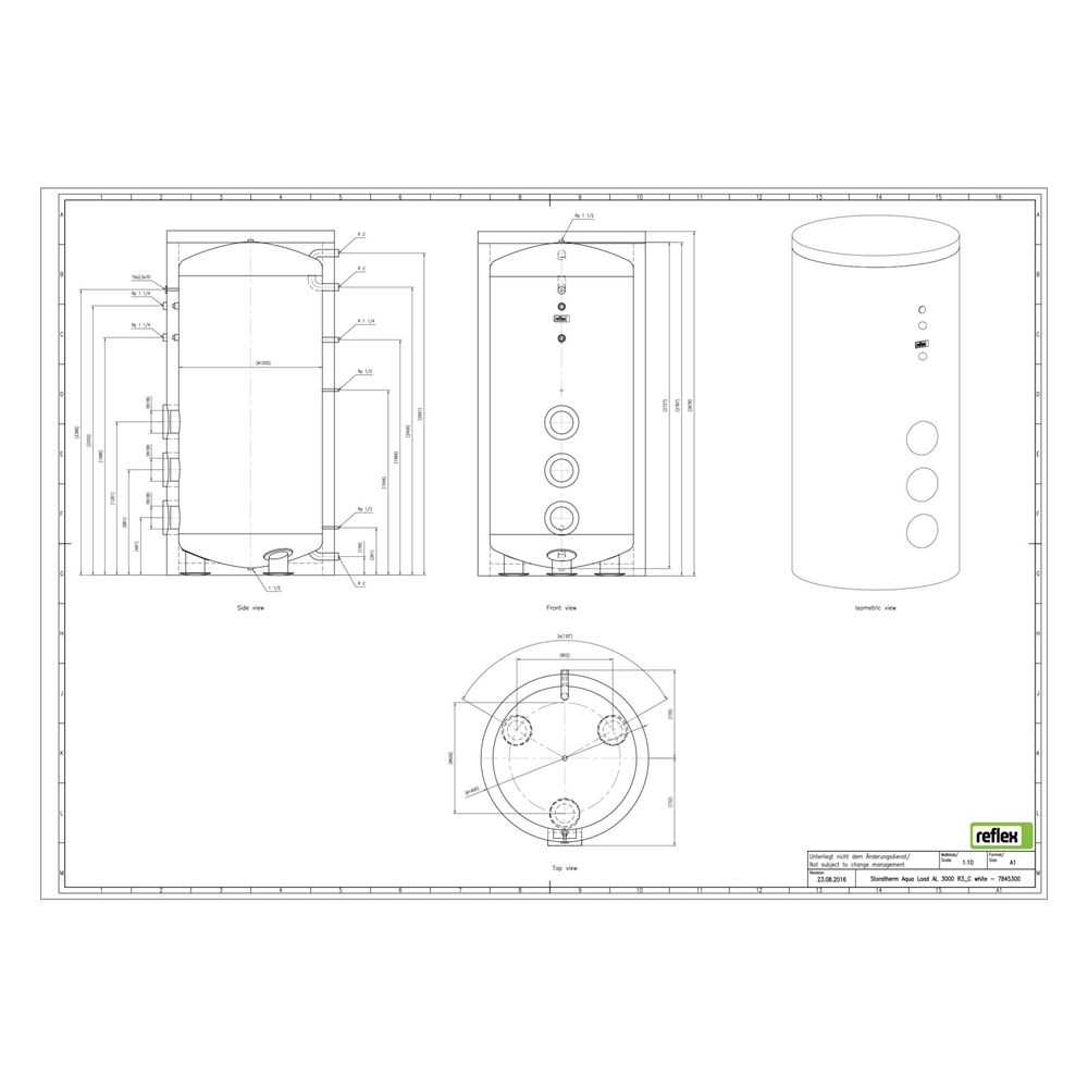 Reflex Storatherm Aqua Load AL 3000/R3 Ladespeicher mit Wärmedämmung weiß... REFLEX-7845300 4036705138423 (Abb. 3)
