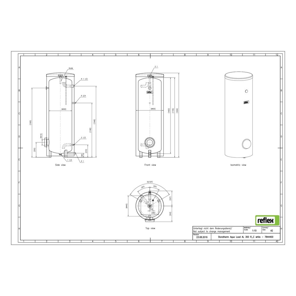 Reflex Storatherm Aqua Load Ladespeicher AL 300/R_C, Nennvolumen 304l, 45mm Dämmung, We... REFLEX-7844400 4036705137112 (Abb. 3)