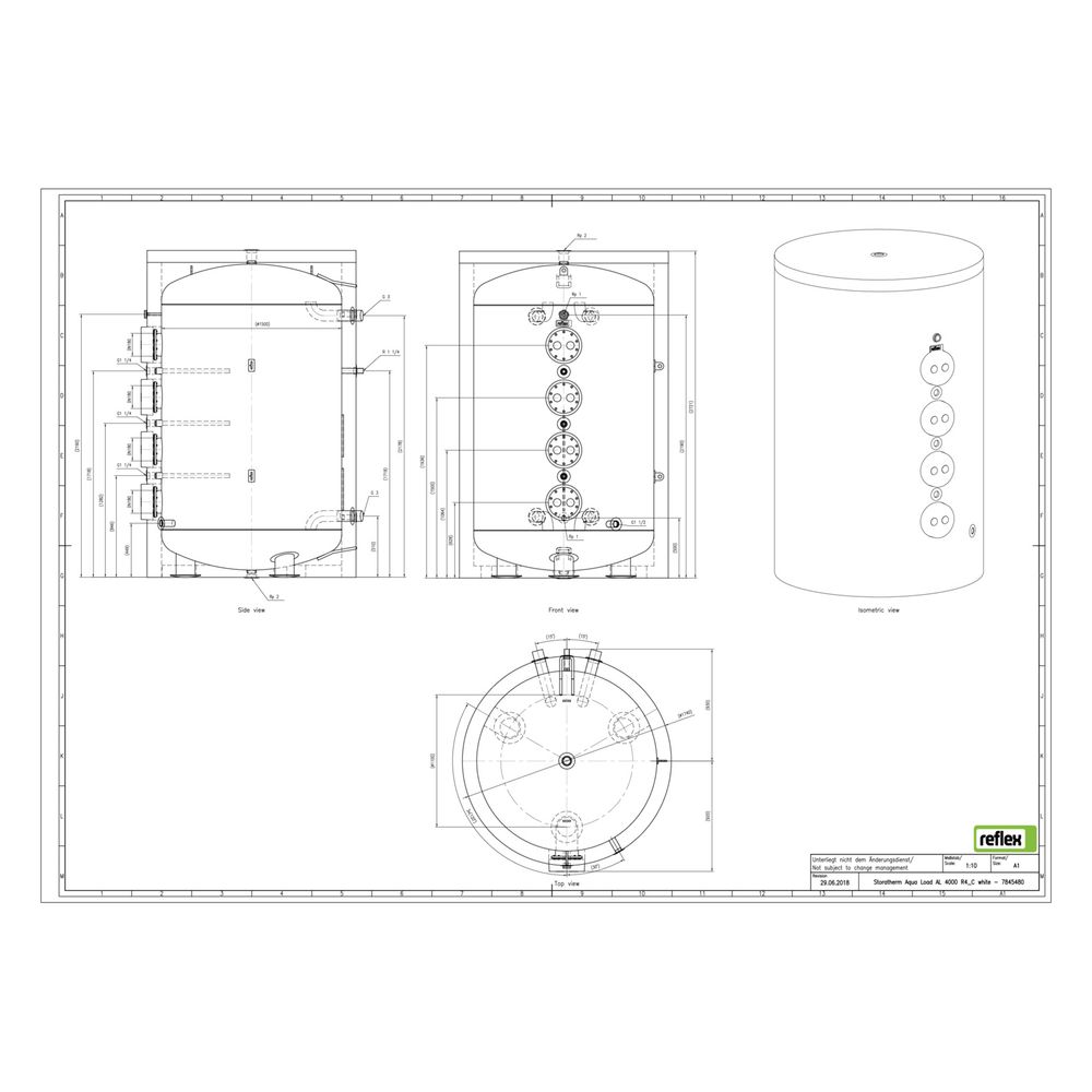 Reflex Storatherm Aqua Load Ladespeicher AL 4000/R4, Nennvolumen 4031l, aufisoliert, We... REFLEX-7845480 4036705175275 (Abb. 3)