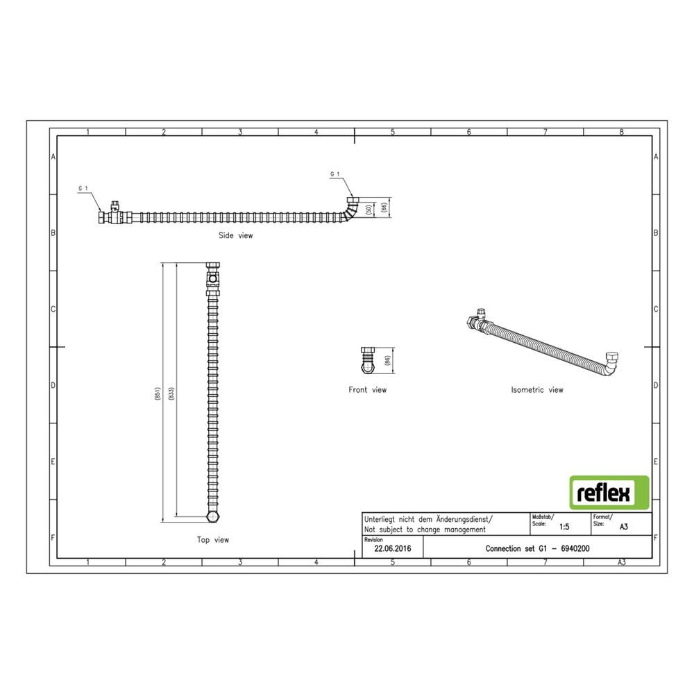Reflex Anschlussset G 1" für Variomat Steuereinheit VS 1, VS 2-1 d. 1000-1500mm... REFLEX-6940200 4036705056697 (Abb. 4)