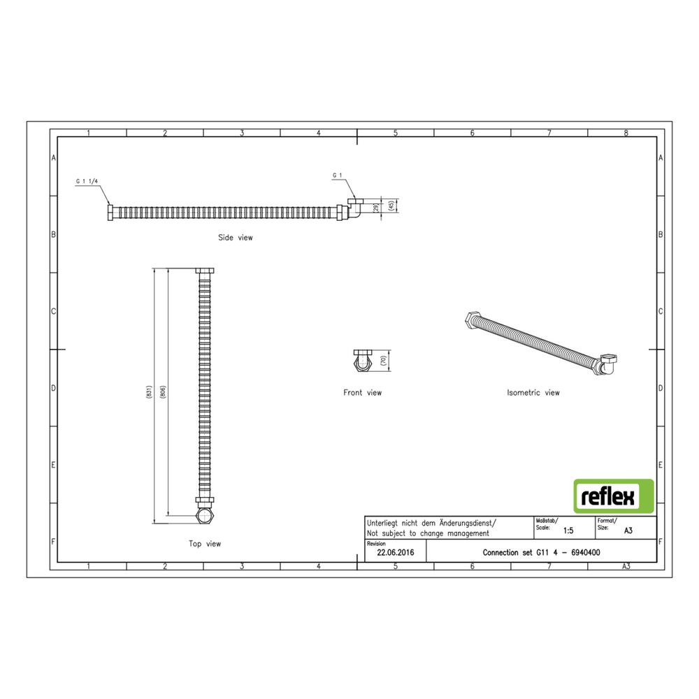 Reflex Anschlussset G 1 1/4" für Variomat Steuereinheit VS 2-2 d. 1000-1500mm... REFLEX-6940400 4036705056710 (Abb. 4)