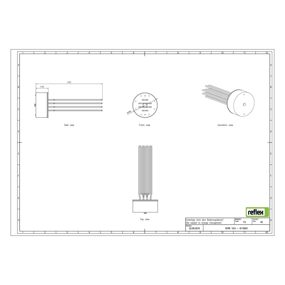 Reflex Flanschheizkörper Storatherm EFHR 16,0... REFLEX-9116501 4036705070495 (Abb. 2)