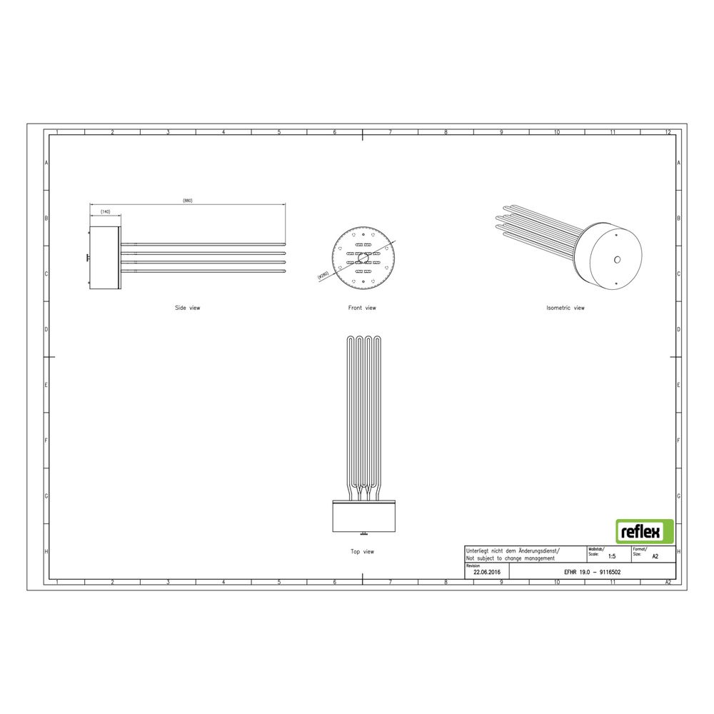 Reflex Flanschheizkörper Storatherm EFHR 19,0... REFLEX-9116502 4036705070501 (Abb. 2)