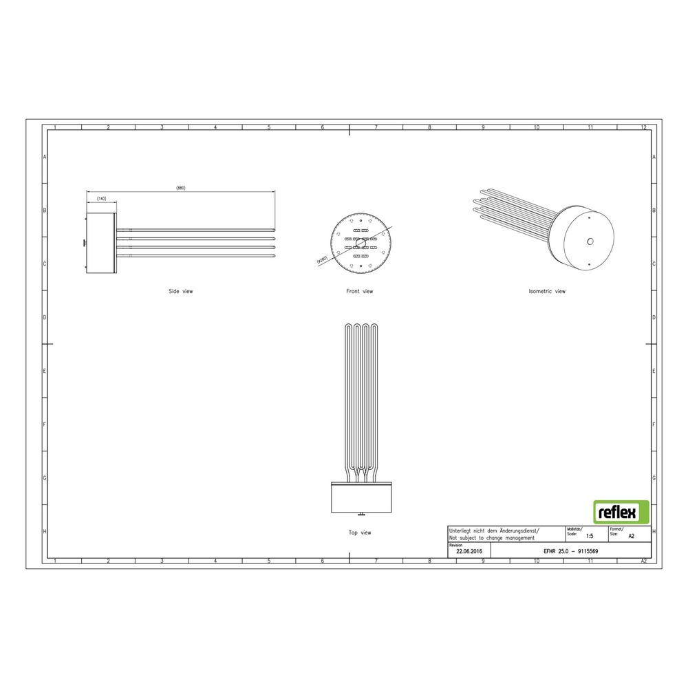 Reflex Flanschheizkörper Storatherm EFHR 25,0... REFLEX-9115569 4036705083006 (Abb. 2)