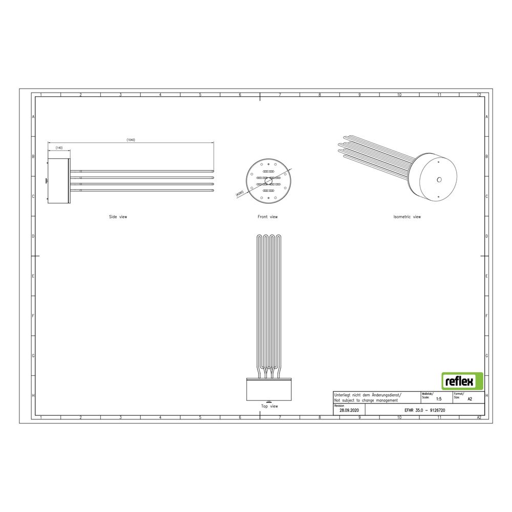 Reflex Flanschheizkörper Storatherm EFHR 35,0... REFLEX-9126720 4036705166174 (Abb. 2)