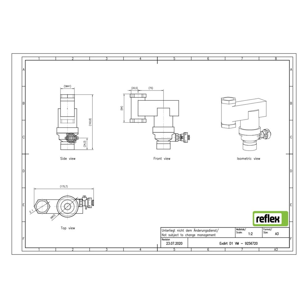 Reflex Exdirt Schmutzabscheider D 1 VM, G 1", mit Magnet, 10 bar... REFLEX-9256720 4036705198960 (Abb. 3)