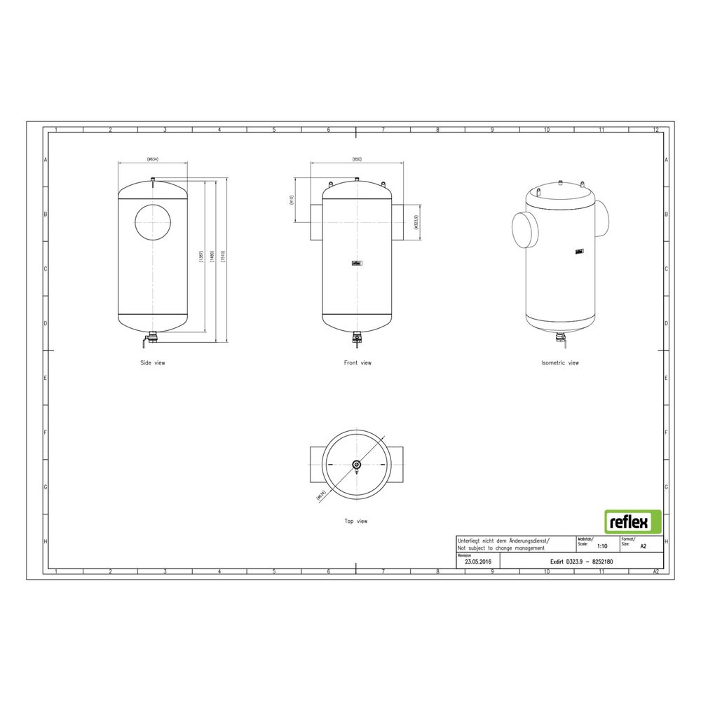 Reflex Exdirt Schmutzabscheider D 323,9mm, mit Schweißstutzen, 10 bar... REFLEX-8252180 4036705118654 (Abb. 2)