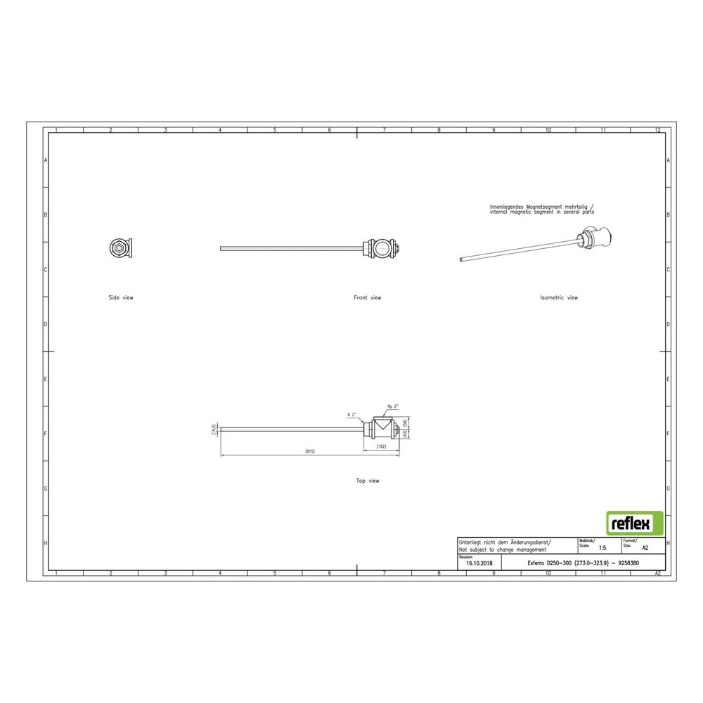 Reflex Exferro Dauermagnet, für Exdirt D und Extwin TW, DN 250 bis DN 300... REFLEX-9258380 4036705167805 (Abb. 2)