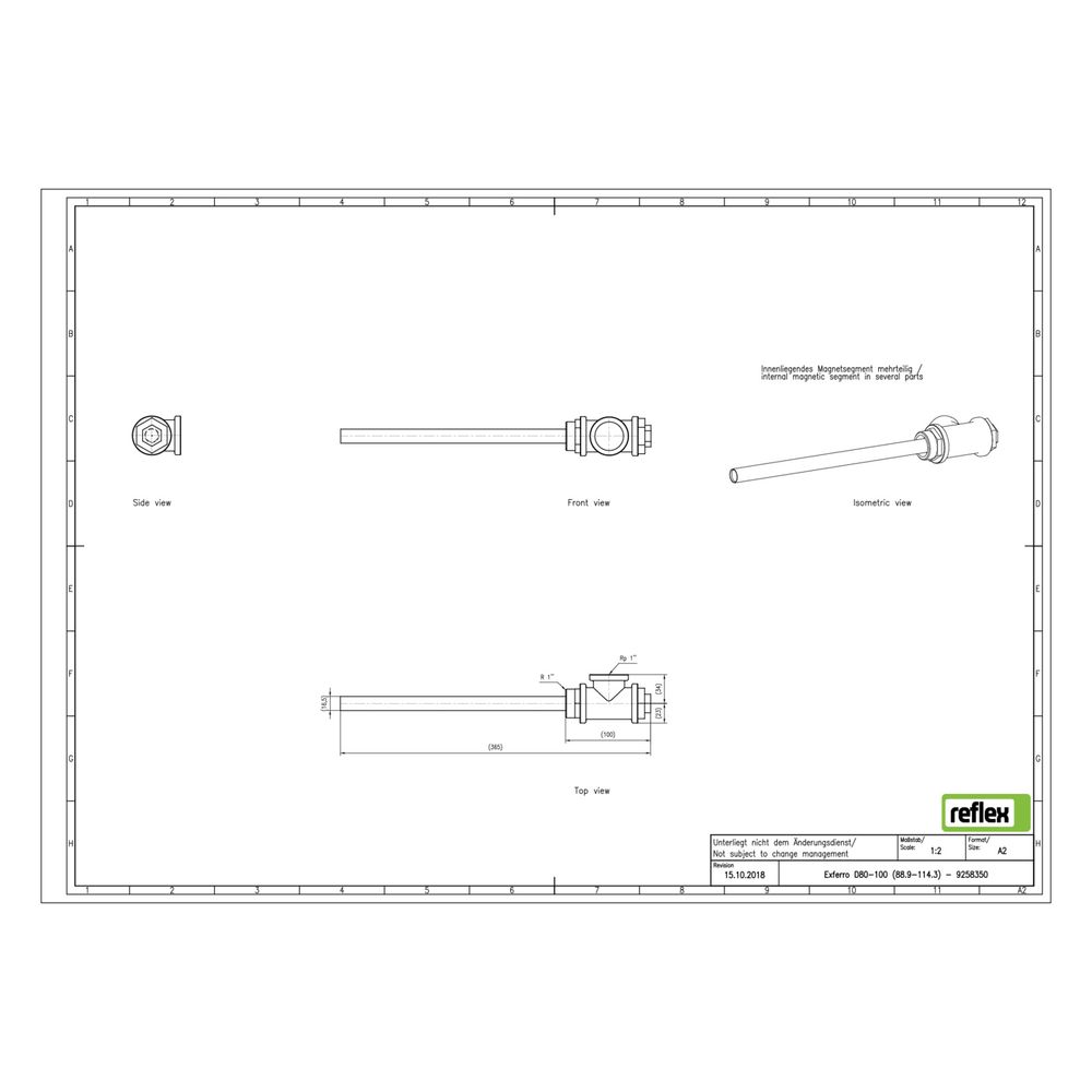 Reflex Exferro Dauermagnet, für Exdirt D und Extwin TW, DN 80 bis DN 100... REFLEX-9258350 4036705163265 (Abb. 2)