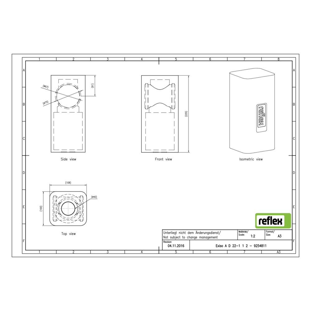 Reflex Exiso Wärmedämmung, für Exvoid A und Exdirt D, 22mm bis G 1 1/2"... REFLEX-9254811 4036705118302 (Abb. 6)