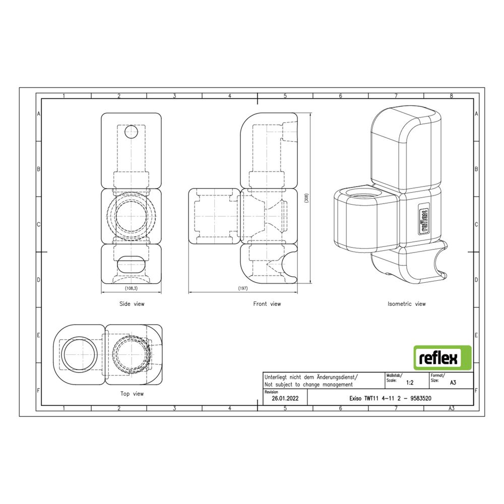 Reflex Exiso Wärmedämmung Twist, für TWT, G 1 1/4" bis G 1 1/2"... REFLEX-9583520 4036705196331 (Abb. 2)
