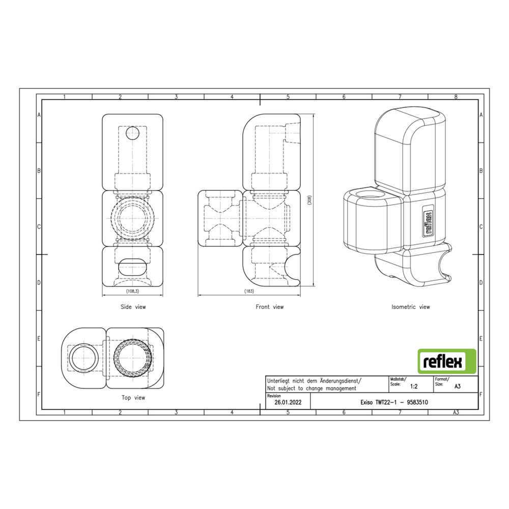 Reflex Exiso Wärmedämmung Twist, für AT, DT und TWT, 22mm bis G 1"... REFLEX-9583510 4036705196324 (Abb. 2)