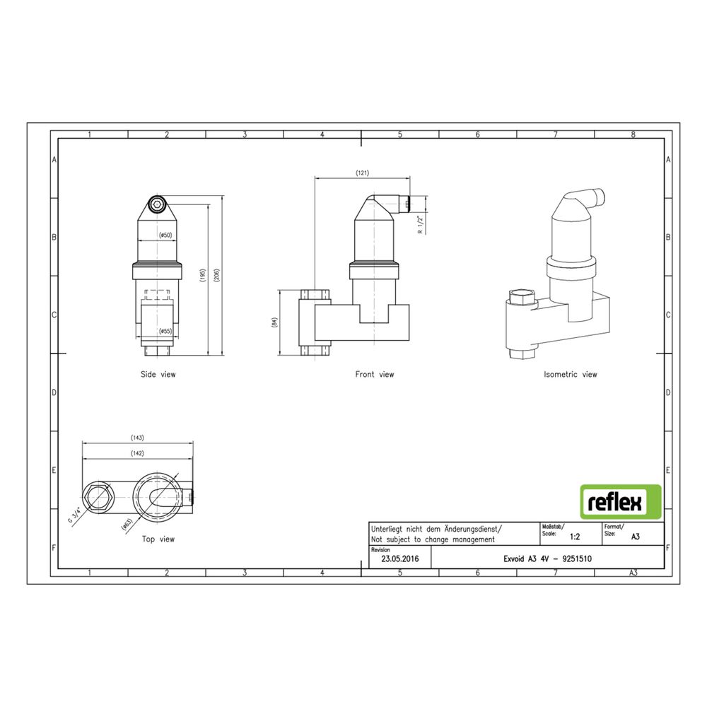 Reflex Exvoid Mikroblasenabscheider A 3/4 V, G 3/4", 10 bar... REFLEX-9251510 4036705088292 (Abb. 2)