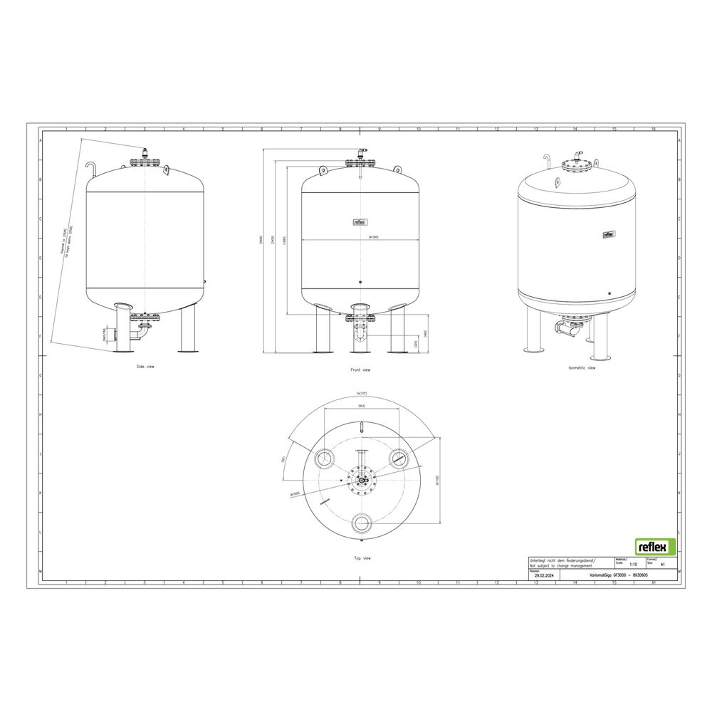 Reflex Variomat Giga GF 3000 Ausdehnungsgefäß MAG, Nennvolumen 3000l, Vollmembran, Grau... REFLEX-8930605 4036705115134 (Abb. 3)