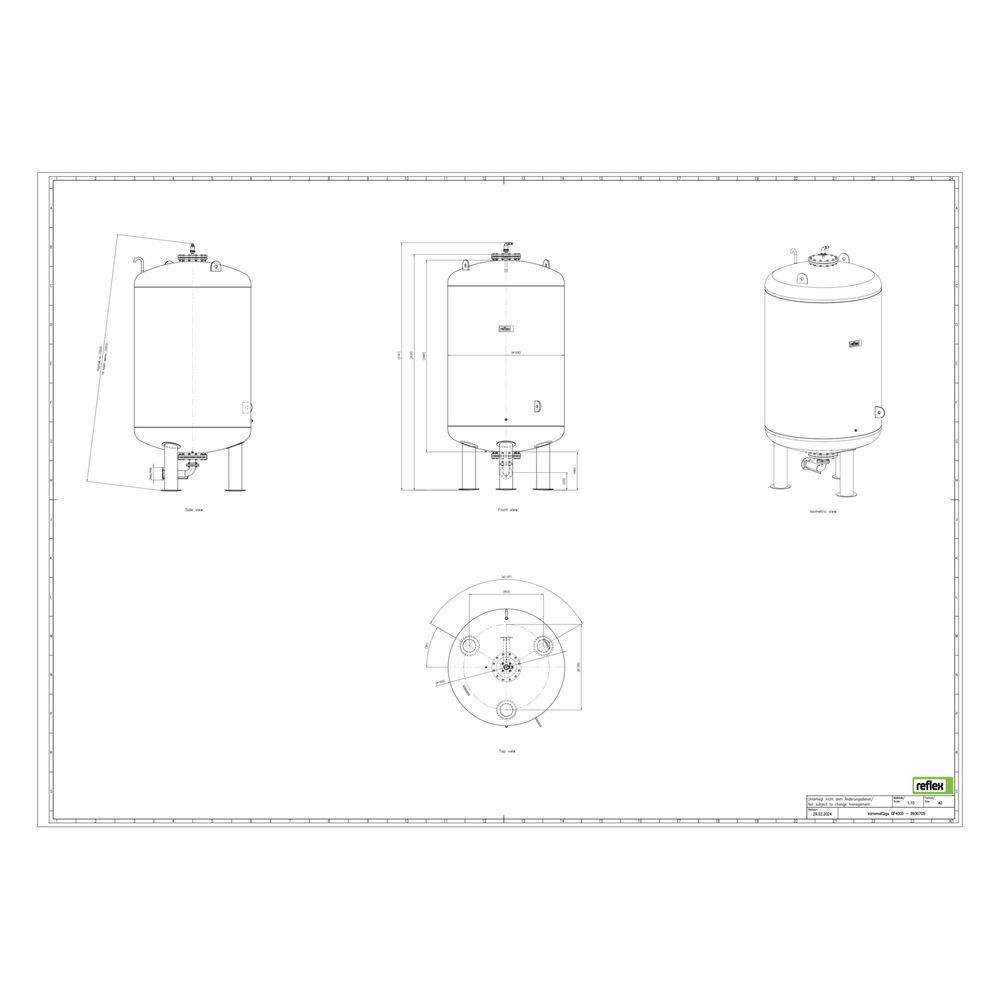 Reflex Variomat Giga GF 4000 Ausdehnungsgefäß MAG, Nennvolumen 4000l, Vollmembran, Grau... REFLEX-8930705 4036705115141 (Abb. 3)